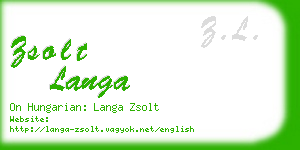 zsolt langa business card